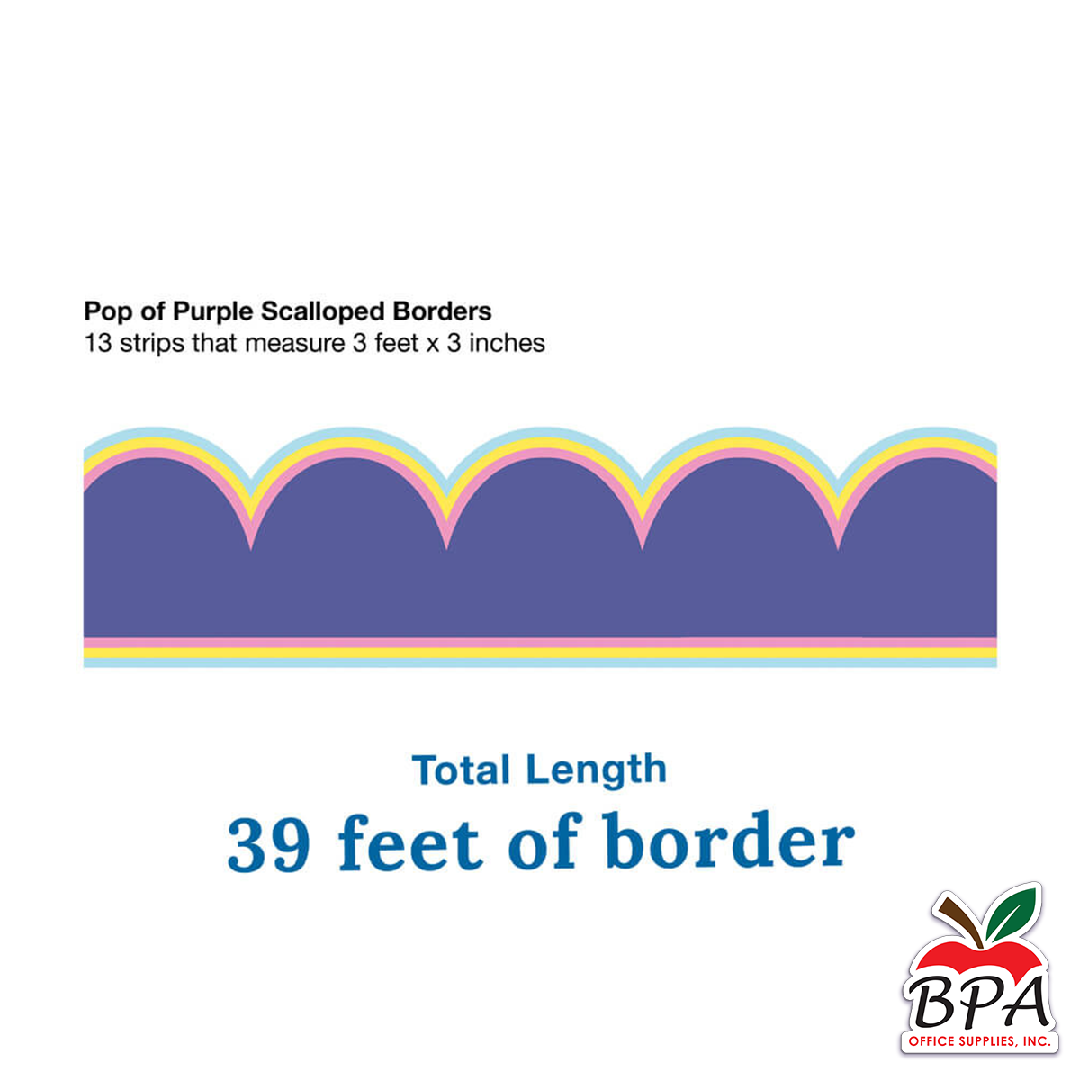 Carson Dellosa •  Borde "We Stick Together - Purple Burst"